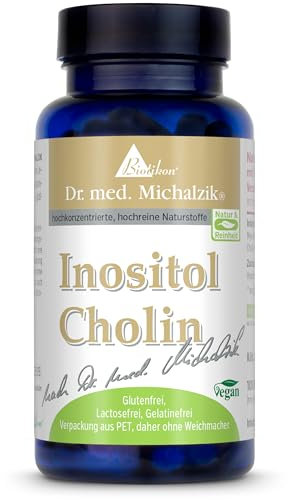 Inositol Cholin - 750 mg natürliches Inositol & 750mg Cholin Bitartrat - nach Dr. med. Michalzik - ohne Zusatzstoffe - von Biotikon®