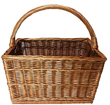 Flaschenkorb Flaschenträger Einkaufskorb aus Weide geflochten