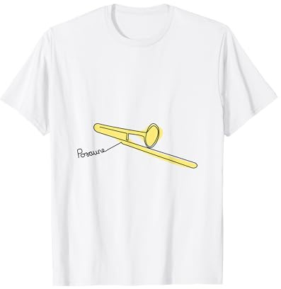 Posaune One-Line Musiker Design Blas-Orchester T-Shirt