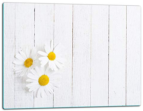 TMK ArtDeko – Schneidebrett Glas – Glasschneidebrett für die Küche 52x40 cm – Robust, Hygienisch & Rutschfest – Glas Schneidebrett – Zusätzliche Arbeitsfläche – Vielseitige Nutzung