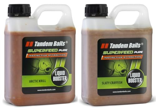 Tandem Baits SuperFeed Pure Booster Fish & Robin Red | Karpfen Angeln ohne Mühe | für Boilies Köder Große-Fische-Angeln | Karpfenzubehör Profis & Hobby-Angler