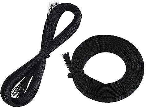 UANGLI 1M Braided mesh tube Insulated Braid Sleeving 8mm Tight PET Wire Cable Gland Protection Cable Sleeve Black for 3D Printer Parts distinctive