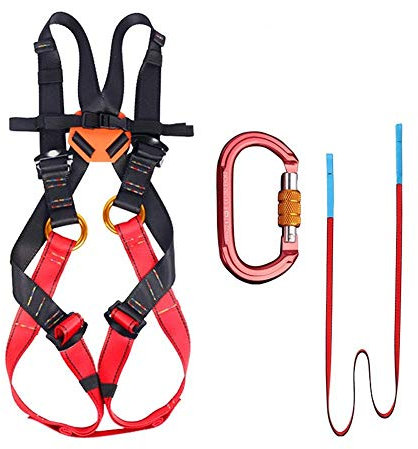 NATWEE Child Rock Climbing Harness, Fall Arrest Safety Harnesses Kit Full Body Peotection for Outward TrainingTree Climbing Mountaineering Rappelling (M) It's so kind of you