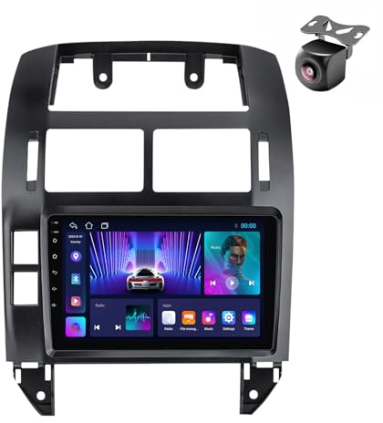 Android 12 Autoradio per Volkswagen Polo Mk4 IV 4 2004 2005-2011 2 DIN Stereo Car Tablet Pollici Schermo MP5 Lettore Multimediale Receiver GPS con FM SWC Carplay Android auto (M100S 4core 1+32G)
