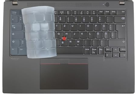 MiNGFi TPU Clavier Coque de Protection/Couverture pour Lenovo ThinkPad 14 X1 Carbon Gen11/10(2023/2022) T14/T14s Gen3(2022) L14/P14s Gen3 X1 Yoga Gen 8/7(2023 2022) EU/ISO Clavier - Transparent