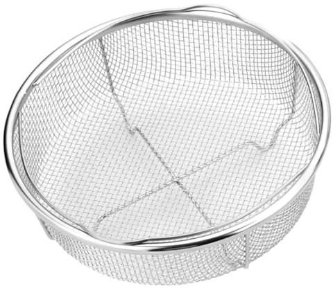 OUNONA Vegetable Drainer Basket Round Strainer Basket Kitchen Supply Sink Food Strainer Fruit Mesh 304 Stainless Steel