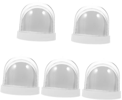 Cabilock 5st Schneekugel-fotorahmen Bilderrahmen Sublimationsfoto Schneekugel Mini Mini-foto-schneekugel Mini-schneekugel Mit Bildeinsätzen Schneekugelbild Plastikpapier Suite Flüssig Weiß