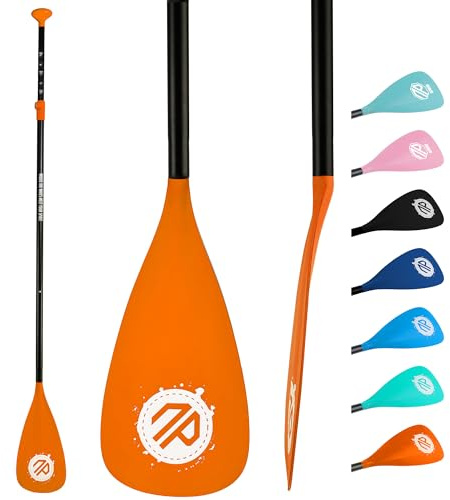 niphean SUP Paddel, Schwimmfähiges Kajak Paddel in 3 oder 4 Abnehmbaren Teilen, Verstellbares Doppelpaddel für SUP (198–218 cm), Robuste Stand up Paddle