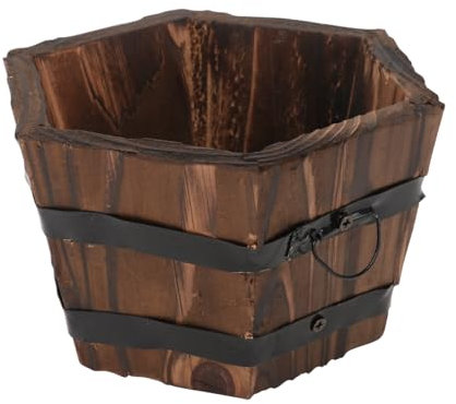 Parliky 1pezzi Vaso Retro Legno Per Piante Succulente Design Pratico e Compatto Per Giardini e Balconi Resistente e Dettagliato Stile Classico Per Decorazioni Domestiche
