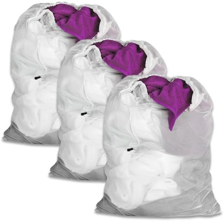 Wäschenetz Groß, 3 Stück XXL 60x90cm Wäschenetz für Waschmaschine Mit Kordelzug Wäschenetz für Waschmaschine, Wäschesack Kann Verwendet Werden für Vorhänge Mäntel Daunenjacken Teppiche Badetuch