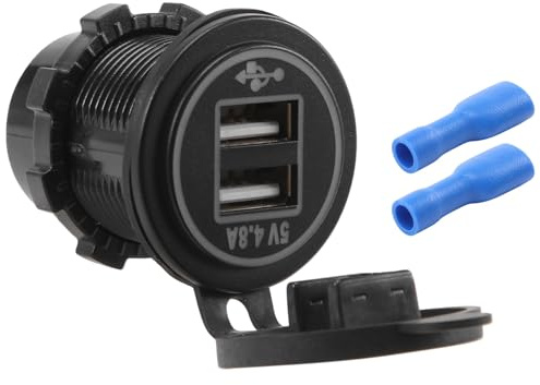 Jevina 5 V 4.8A Dual USB Ladegerät Buchse Adapter Dose Für 12 V 24 V Auto Schiff Rv