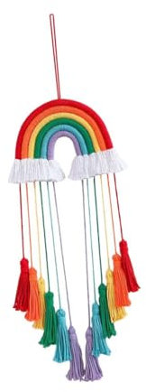 Ciieeo Regenbogen Quasten-hängedekor Für Zuhause Wandbehang Gewebter Anhänger Exquisit Und Schön Kreatives