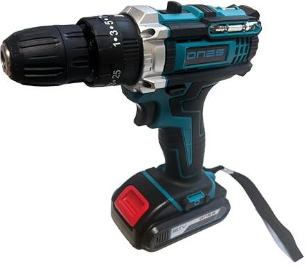 DNES Taladro Percutor a Bateria 21V, Taladro Atornillador Bateria con 2 Baterías 2000mAh, Ajuste de Par Destornillador Electrico, Juego de 27 Accesorios, 2 Velocidad, LED, Bricolaje y DYI