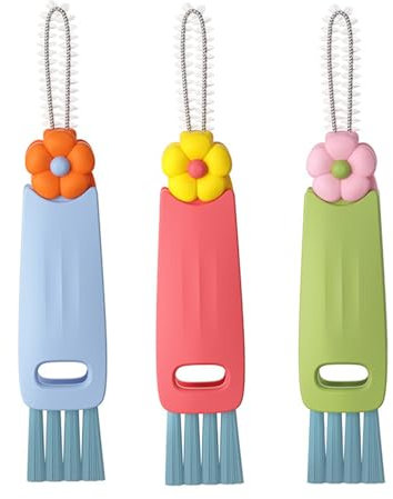3 in 1 Cup Lid Cleaning Brush, Bottle Cleaner, Cup Crevice Cleaning Tools, Multifunctional Cleaning Brush Set, Easy to Clean and Storage, Water Bottle Cleaner for Home Kitchen Cleaning Tools