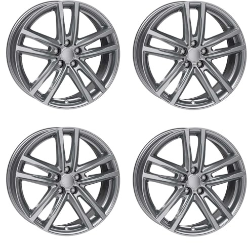 4x Rial Felgen X10 8.5Jx18 ET50 5x120 metal-grey kompatibel mit VOLKSWAGEN Amarok T5 T6 T6.1 Touareg