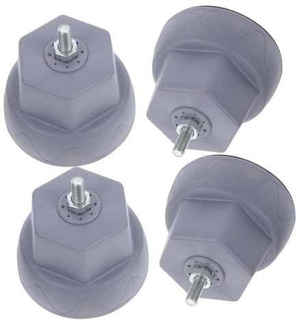 Base Elevadora para Lavadora y Secadora, 4 Piezas, Goma Engrosada | Antivibración Silenciosa, y Fácil de Limpiar, Soporte Ajustable para Carga Estable