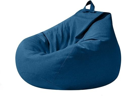 RANJIMA Umllpet Pouf XL en Forme de Goutte, Housse sans Rembourrage Lavable en Machine, mélange Lin Coton 100x120cm, Multi-Couleurs pour Salon Chambre Enfant extérieur