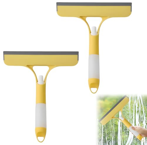 Ruichi 3 in 1 Window Cleaning Scraper, Cleaner Window Squeegee with Sprayer, Squeegee and Scrubber Spray Bottle Window Squeegee, Window Cleaning Equipment for Car, Bathrooms, Home, Kitchen Windows