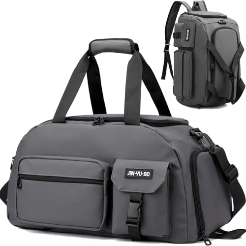 SUNYBLIS Sporttasche Damen Herren Reisetasche, Sportrucksack Kleine Gym Duffer Bag Sport Tasche Weekender Bag Rucksack Reise Handgepäck mit Schuhfach und Nassfach für Sport Sauna Fitness Reisen