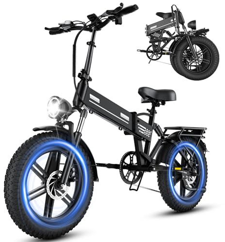 Bicicletas EléCtricas Plegables,Motores de Alta Potencia,NeumáTicos Grandes de 50,8CM de Doble SuspensióN,48V 15AH,Motocicletas Grandes para Adultos 50KM Larga Distancia y Todoterreno,Carga MáX 150Kg