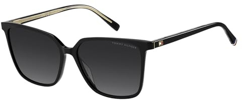 Tommy Hilfiger Damen TH 2292/S unpolarisierte Sonnenbrille, Schwarz, 55mm