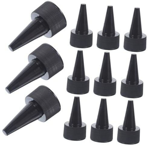 GANAZONO Tappi di Ricambio Facili da Stringere per Bottiglie 50 Pezzi in Plastica Nero Tappi Riutilizzabili per Bottiglie di Vetro, per Uso Domestico