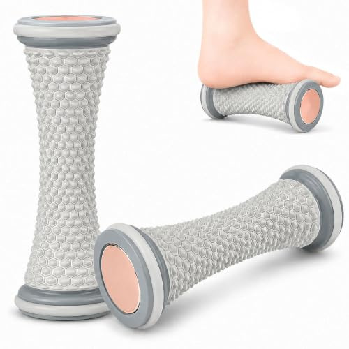 Amdoticknpf 2 Stück Fußmassagerolle für Plantarfasziitis, Tragbarer Massagerolle, Fußmassage Roller, Tragbare Druckpunkt Massage Roller, Fußmassageroller, Fussmassagegerät für Plantar Faszienrolle Fuß