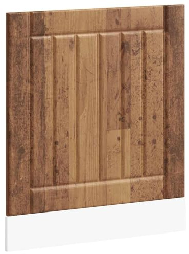 Mhdvray Lucca - Mascherina per lavastoviglie 60 x 1,5 x 67 cm, in legno vecchio, resistente, protezione frontale da cucina, facile da montare, adatto per cucina da incasso