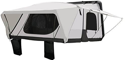 3-4 Personen Autodachzelt, Schnell öffnendes Aufklappbares SUV-dachzelt Mit Schiebedach Und Teleskopleiter, Ganzjähriges Wasserdichtes Camping