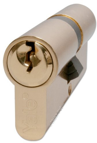 Yale B-ED3550-PB Euro Double Cylinder, 3 Keys Supplied, Standard Security, Boxed, Suitable for All Door Types, 35:10:50 (95 mm), Brass Finish, Gold