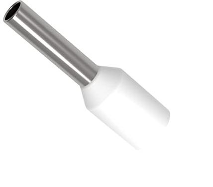 AUPROTEC Trådhylsor från 0,34-50 mm2 isolerade 10-1 000 stycken urval 100 stycken, 0,75 mm2 vit)