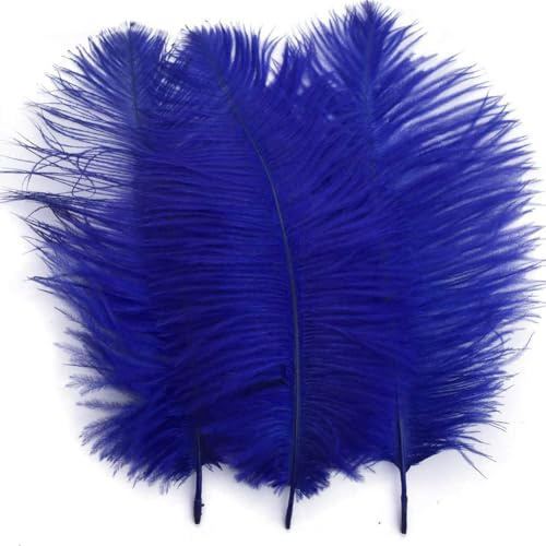 Shekyeon 25–30 cm Plumes d'autruche Décoration DIY Craft Lot de 10,Bleu Marine