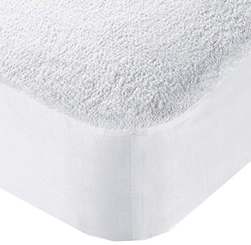 Olivia Rocco Extra Deep Waterproof Terry Towel Mattress Protector Topper Cover Breathable Fitted Bed Sheet Non Noisy (King)