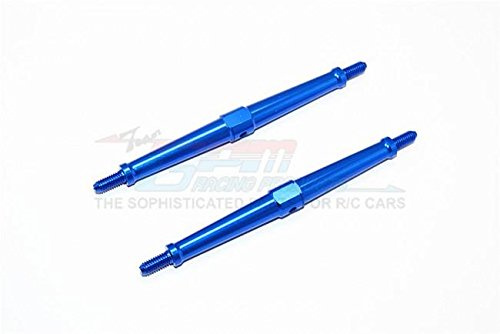 GPM Aluminum 4mm Clockwise And Anticlockwise Turnbuckles (Total Length 97.5mm - Both Side Thread 9.5mm) - 1Pr Blue