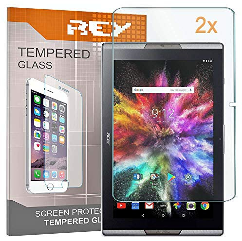 REY Pack 2x Pellicola salvaschermo per ACER ICONIA TAB 10 A3-A40 (10,1 pulgadas), Pellicole salvaschermo Vetro Temperato 9H+, di qualità Premium Tablet