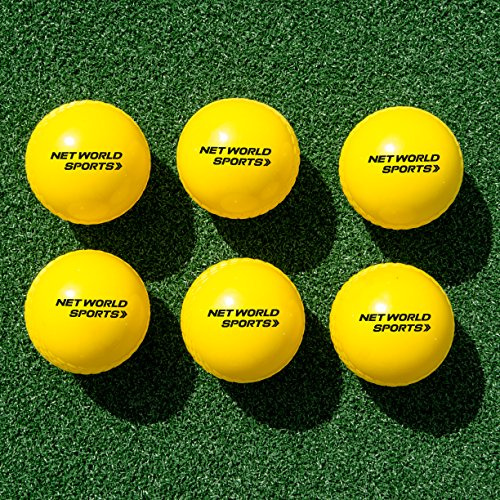 FORTRESS Trädgårds cricketbollar [6-pack] – barn cricketbollar – orange eller gul (gul