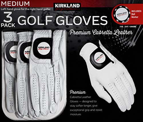 Kirkland Signature Herren Golfhandschuhe Premium Cabretta Leder