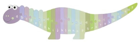 Orange Tree Wooden Dinosaur ABC Puzzle - Educational Montessori Toys for 1 Year Old & Toddler Activity Toys