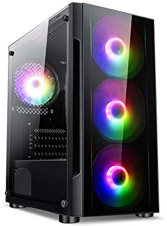 PALICOMP Gaming PC AMD RYZEN 5 3600 3.6Ghz / Turbo 4.2Ghz Six Core 12 Threads - 16GB DDR4 RAM - 240GB Sata3 SSD - 1TB Sata3 HDD - Windows 11 - GTX 1050 TI 4GB GRAPHICS CARD - FLASH RGB