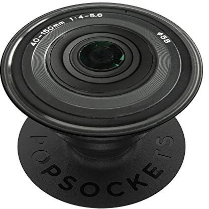 Fotograf Kameraobjektiv PopSockets PopGrip: Ausziehbarer Sockel und Griff für Handys/Tablets mit Tauschbarem Top