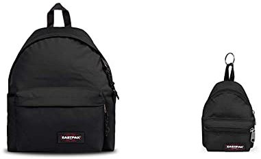 EASTPAK Padded Pak'r Zaino, 40 cm, 24 L, Nero (Black) + Mini Padded Portafoglio, 12 cm, Nero (Black)