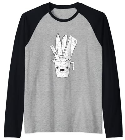 Chef culinario Cucina divertente Utensili da cucina Maglia con Maniche Raglan