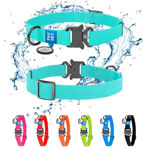 FAVPET Fluoreszierendes Halsband Hund Leuchtet im Dunkeln, Biothane Hundehalsband mit Cobra Schnalle und QR Code Anhänger, Leuchthalsband Hund Wasserdicht, Welpen Halsband Leuchtend (Leuchtet, XS)