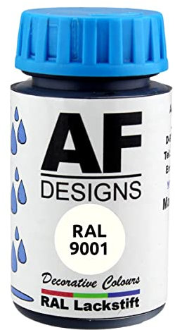 Alex Flittner Designs Lackstift RAL 9001 CREMEWEISS glänzend 50ml Holz Metall Möbel Bad Retuschierlack Reparaturlack