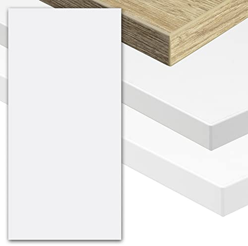 boho office® Schreibtischplatte, Tischplatte 200x80 cm | Melamin - Lichtgrau - 25 mm Stärke, Belastbarkeit bis 120 kg, hohe Kratzfestigkeit, seidenmatt glänzend