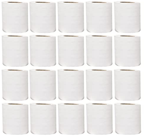 (Pack of 20) Toilet Rolls, 2 Ply White Toilet Paper, Quilted Toilet Roll Packs, 34GSM Toilet Paper Soft Tissue Roll Skin Cleaning Towels, Wiping Napkin Roll, Bulk Buy 220 Sheets Toilet Rolls