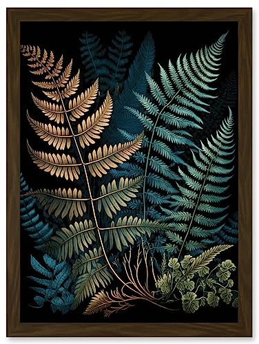 Artery8 Detailed Botanical Illustration Fern Frond Species Artwork Framed A3 Wall Art Print