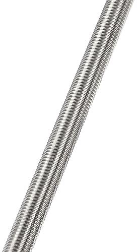 HiPicco Tige et goujons entièrement filetés M24 x 250 mm, tiges filetées à droite en acier inoxydable 304, pas de filetage M24-3 pour boulons d'ancrage, pinces, cintres et boulons en U