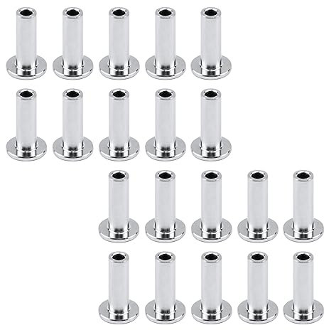 Dnyta 20 fundas protectoras para barandilla de cable de cubierta de 1/8 pulgadas, kit de barandilla de cable de cuerda de alambre de grado marino de acero inoxidable 316