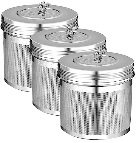TsoLay Großes Teekugel-Ei, Extra Feinmaschiges Teesieb, Teefilter für Losen Tee und Gewürz-Ei zum Kochen, Schraubdeckel